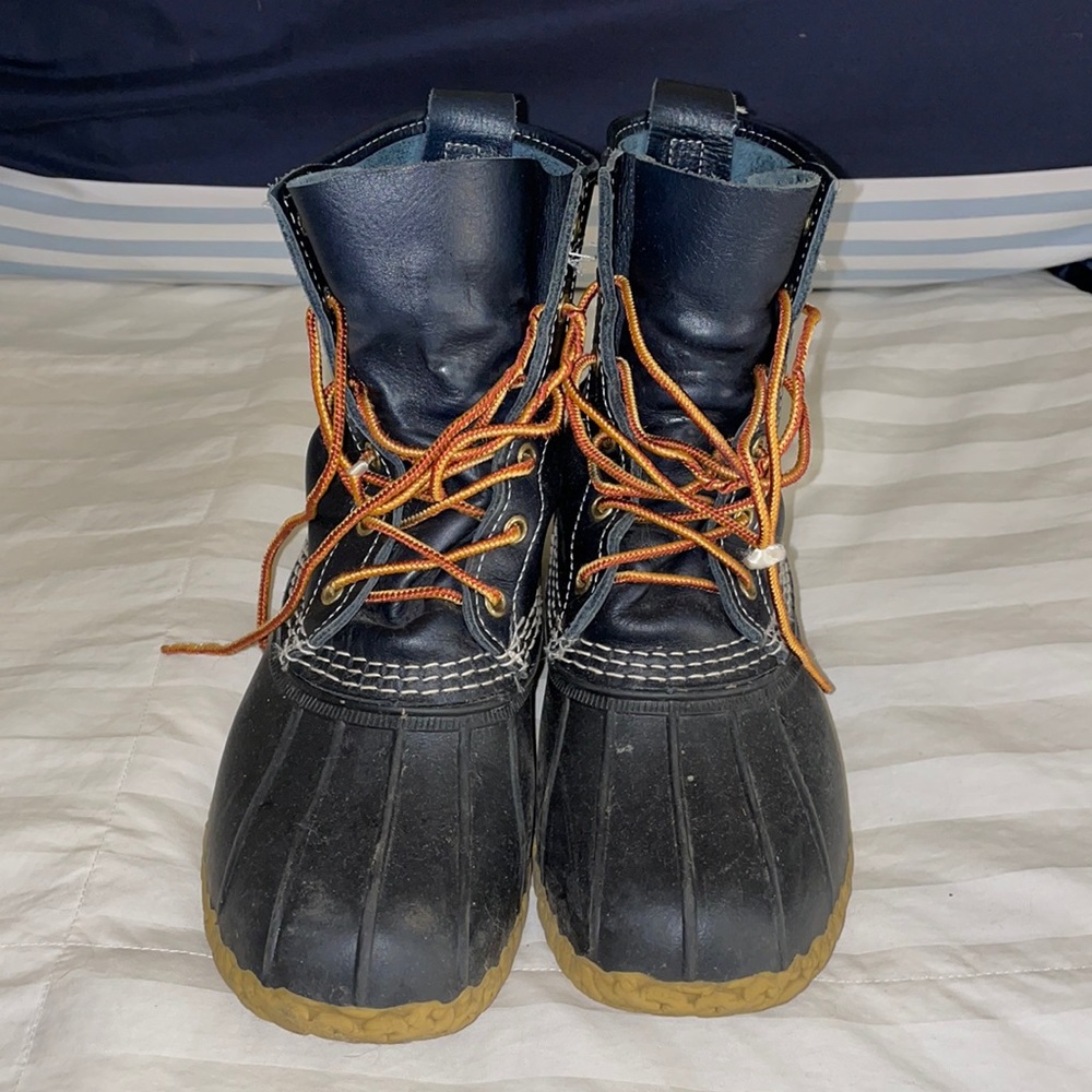 Navy L.L. Bean boots